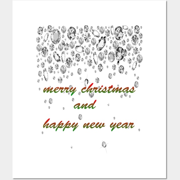 merry christmas and happy new year Wall Art by sarahnash